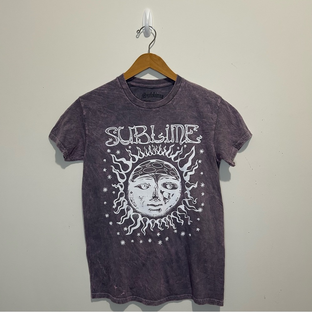 Sublime Band Tee With Sun Graphic Purple Tie-Dye Small Cotton distressed - Picture 5 of 5
